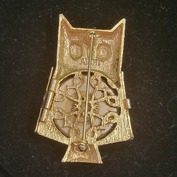 Vintage Avon Owl Scent Balm Brooch - Picture 3 of 5